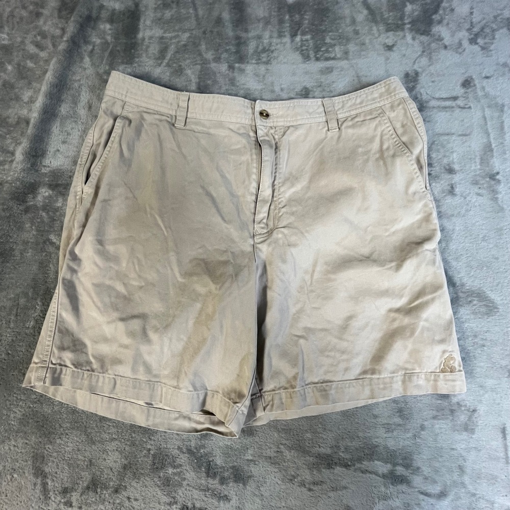 Disney Parks Chino‎ Shorts Mens 38 Khaki Mickey Mouse Embroidered Lyocell Blend